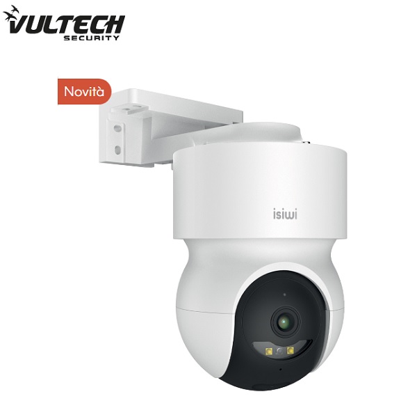 Telecamera Alimentata Isiwi REDI ON 2K Motorizzata per esterno IP65 IR LED SHOWCOLOR Audio Bidirezionale Sd Card Stand Alone